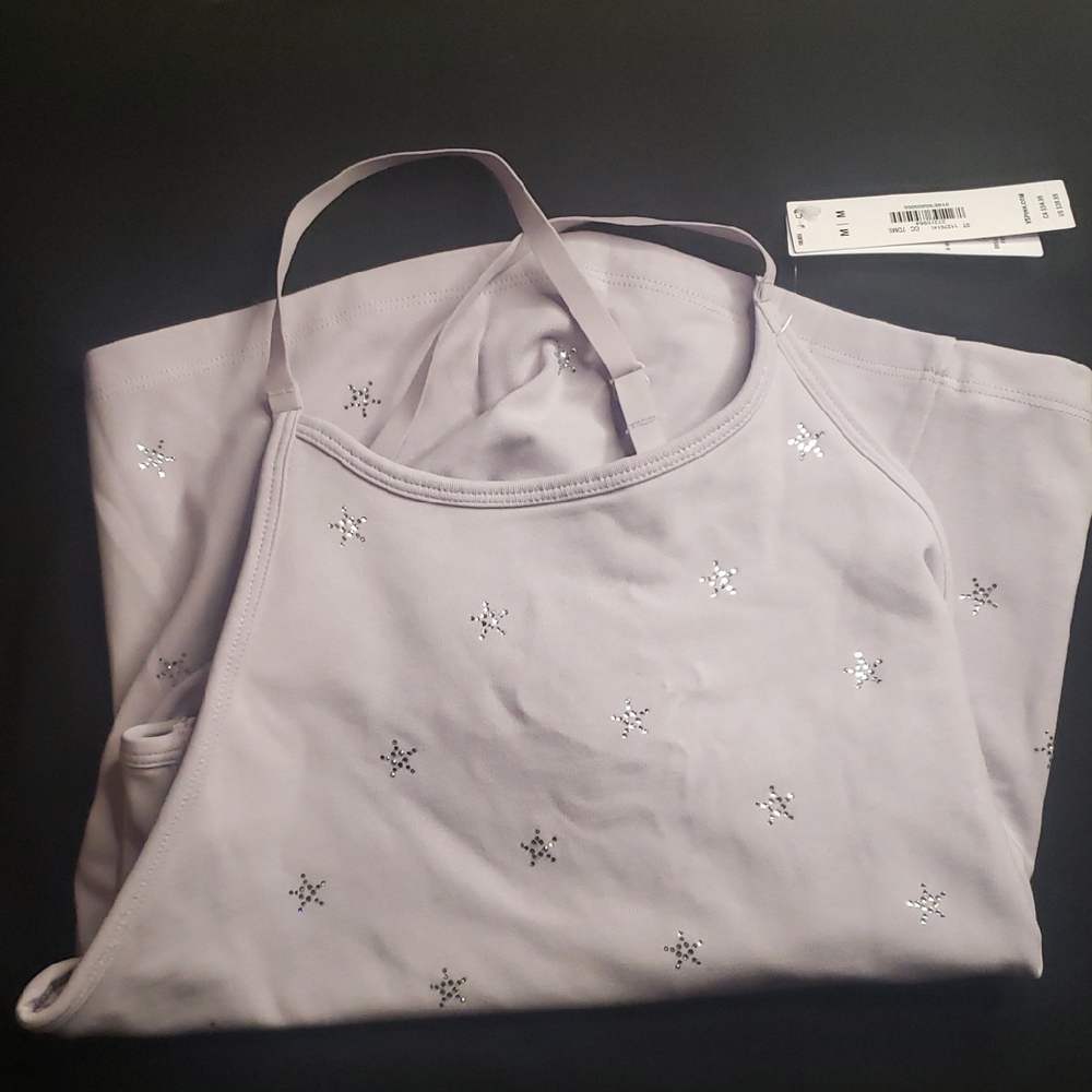 PINK Victoria's Secret Lavender Tank Top with Silver Stars